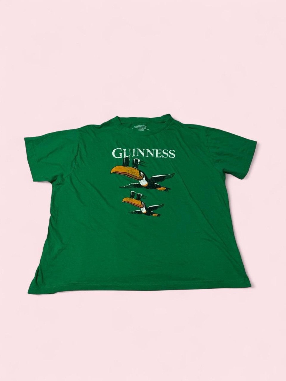 Guinness Green Short Sleeve Tee with Toucan Graphic
